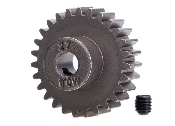 Traxxas 5647 - Gear 27-T pinion (0.8 metric pitch compatible with 32-pitch) (fits 5mm shaft)/ set screw