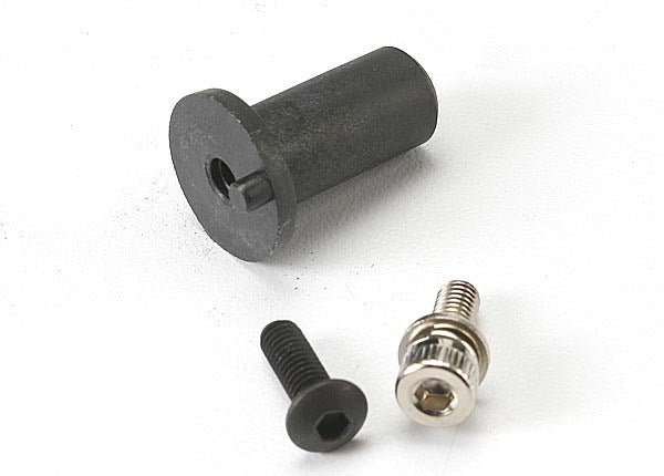 Traxxas 5661 - Motor mount hinge post/ 4x12mm BCS (1)/ 4x10mm CS with split and flat washer (1)