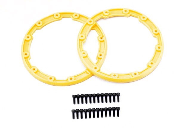 Traxxas 5665 - Sidewall protector beadlock-style (yellow) (2)/ 2.5x8mm CS (24)
