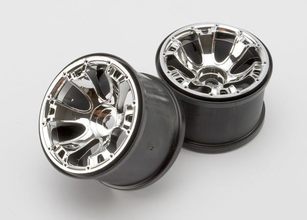 Traxxas 5671 - Wheels Geode 3.8" (Chrome) (2) (Use With 17Mm Splined wheel hubs & nuts)