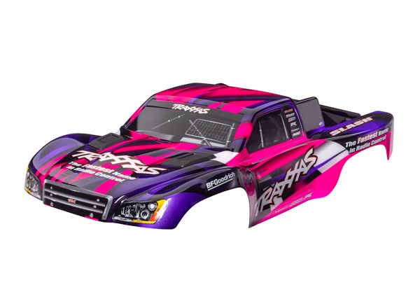 Traxxas 5851-PINK BODY SLASH 2WD PINK/PRPL CLIPLESS