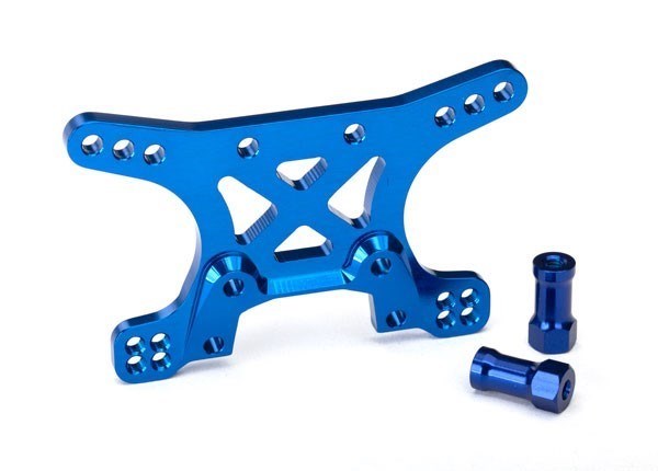 Traxxas 6440 - Shock tower front 7075-T6 aluminum (blue-anodized)