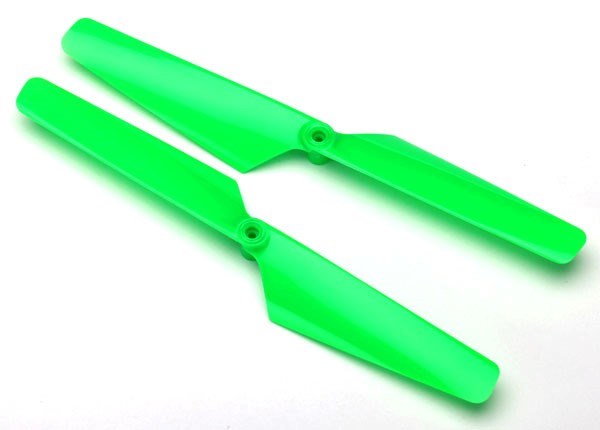 Traxxas 6631 - Rotor blade set green (2)/ 1.6x5mm BCS (2)