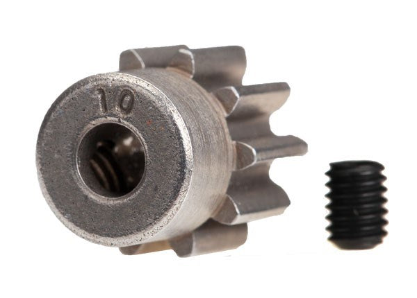 Traxxas 6746 - Gear 10-T pinion (32-p) (steel) (fits 3mm shaft)/ set screw