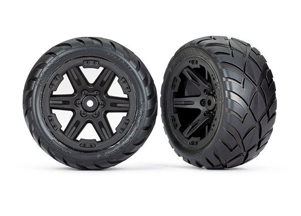Traxxas 6768 Tires & wheels assembled glued 2.8" Anaconda Tires Black