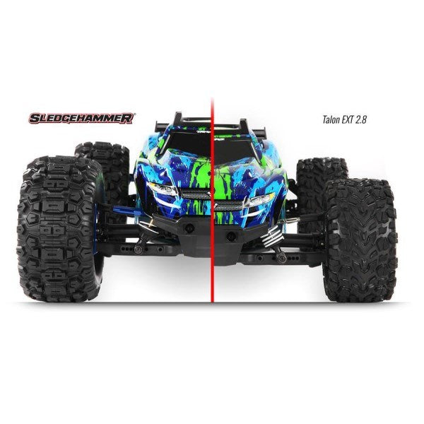 Traxxas 6792 - Sledgehammer tires & black 2.8" wheels assembled (2)