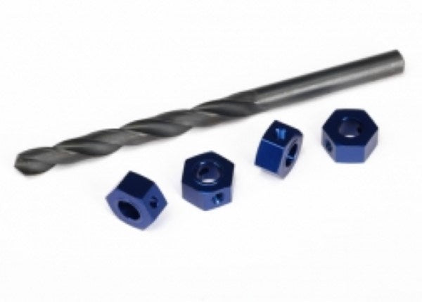 Traxxas 6869 - Wheel adaptors 12mm hex 6061-T6 aluminum (blue-anodized) (4)