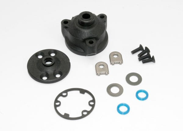 Traxxas 6884 - Housing center differential/ x-ring gaskets (2)/ ring gear gasket/ bushings (2)/ 5x10x0.5 TW (2)/ CCS 2.5x8 (4)