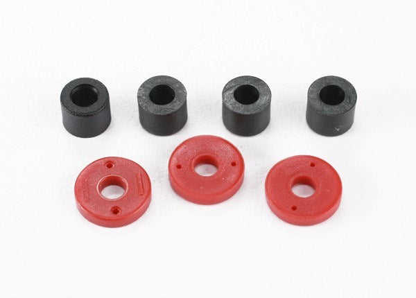 Traxxas 7067 - Piston damper (2x0.5mm hole red) (4)/ travel limiters (4)
