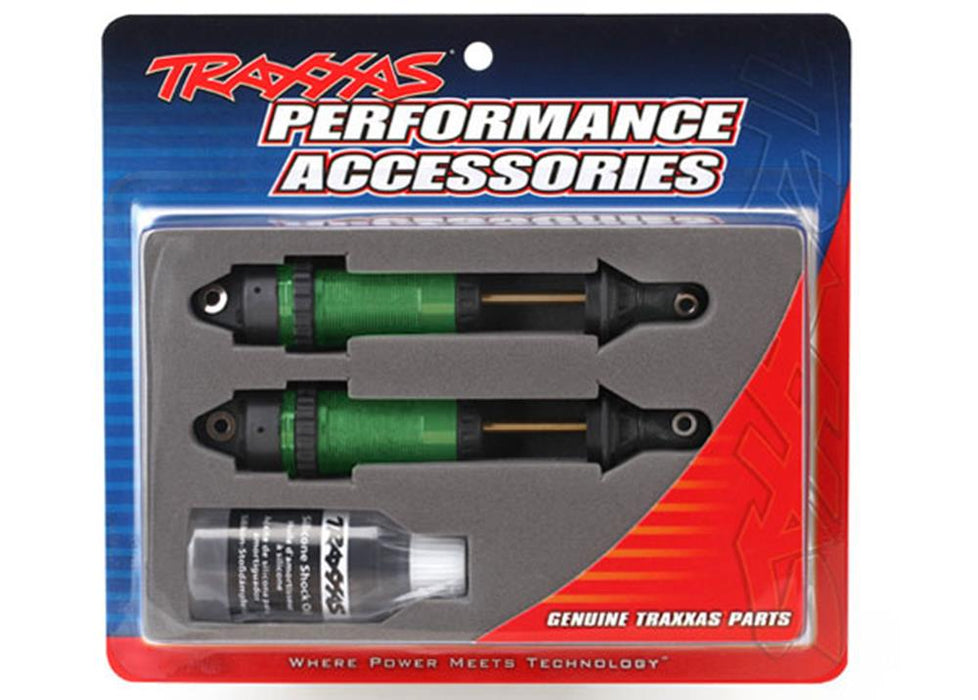 Traxxas 7462G - Shocks GTR xx-long green-anodized W/o springs (2)