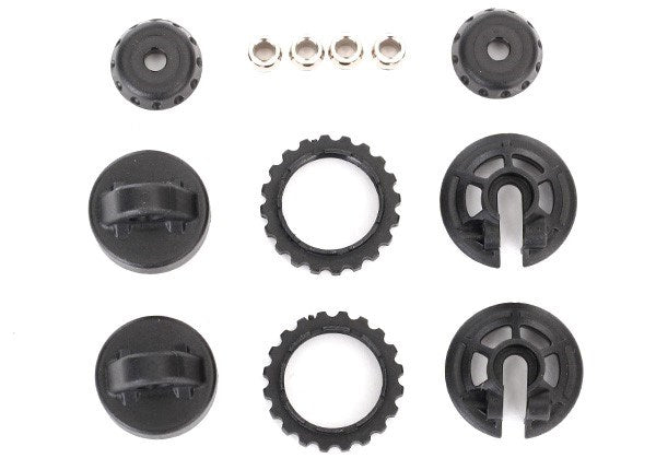 Traxxas 7468X - Caps & spring retainers GTR shock (upper cap (2)/ hollow balls (4)/ bottom cap (2)/ upper retainer (2)/ lower retainer (2))