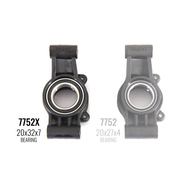 Traxxas 7752X - Carriers stub axle (left and right) (requires 20x32x7 ball bearings)
