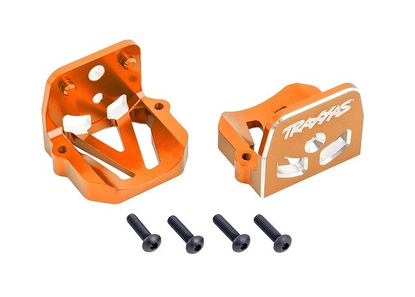 Traxxas 7760 Motor mounts 6061-T6 aluminum (orange-anodized)