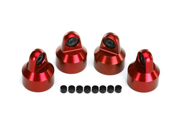 Traxxas 7764R - Shock Caps Aluminum (Red-Anodized)