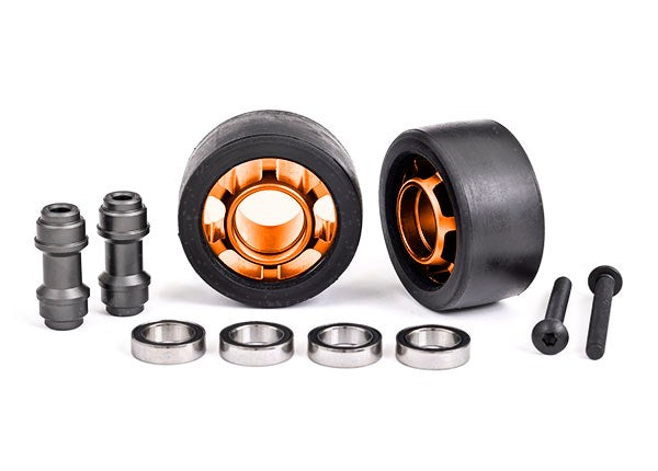 Traxxas 7775T Wheels wheelie bar 6061-T6 aluminum orange-anodized