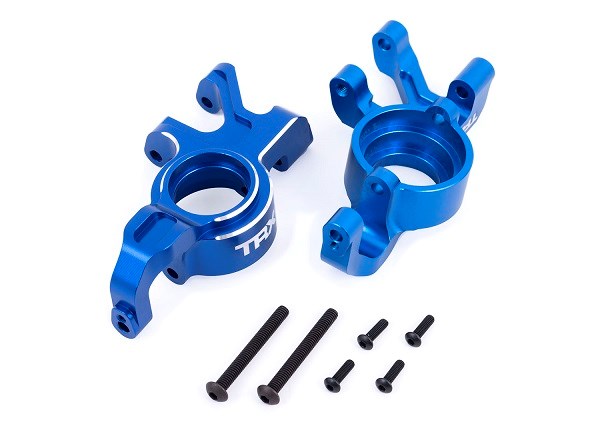 Traxxas 7836 Steering blocks 6061-T6 aluminum (blue-anodized)