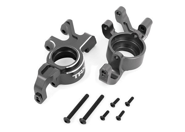 Traxxas 7836 Steering blocks 6061-T6 aluminum (gray-anodized)