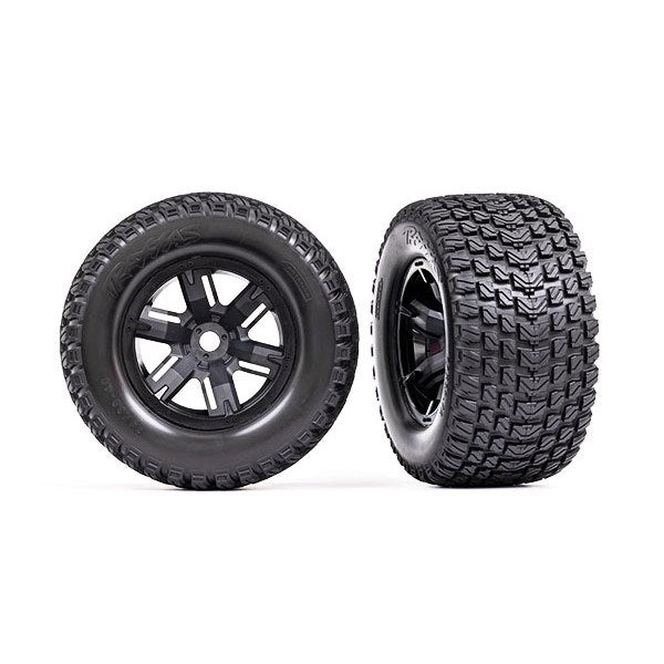 Traxxas 7877 - Tires & wheels assembled glued (X-Maxx black wheels Gravix tires foam inserts)