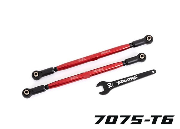 Traxxas 7897R Toe links front (TUBES red-anodized 7075-T6 aluminum stronger than titanium) (2)