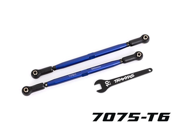 Traxxas 7897X Toe links front (TUBES blue-anodized 7075-T6 aluminum stronger than titanium) (2)