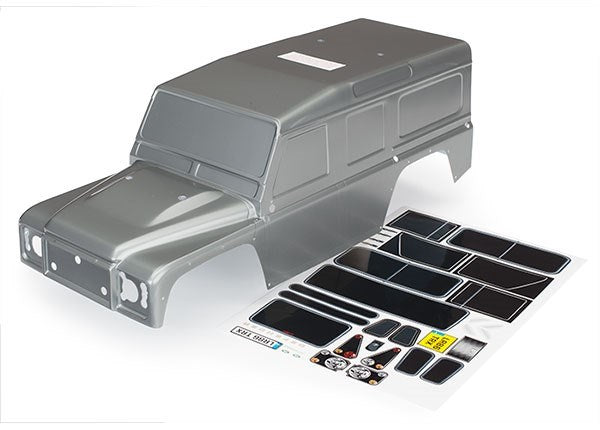 Traxxas 8011X - Body Land Rover Defender Graphite Silver (Painted)/ Decals