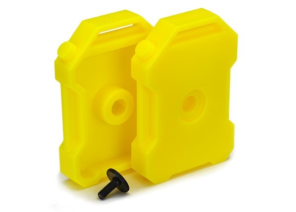 Traxxas 8022A - Fuel canisters (yellow) (2)/ screw pin