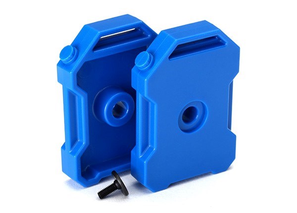 Traxxas 8022R - Fuel canisters (blue) (2)/ screw pin