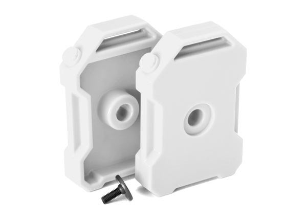 Traxxas 8022X - Fuel canisters (white) (2)/ screw pin