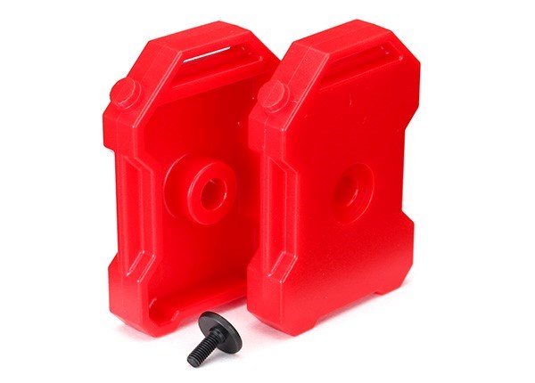 Traxxas 8022 - Fuel canisters (red) (2)/ screw pin