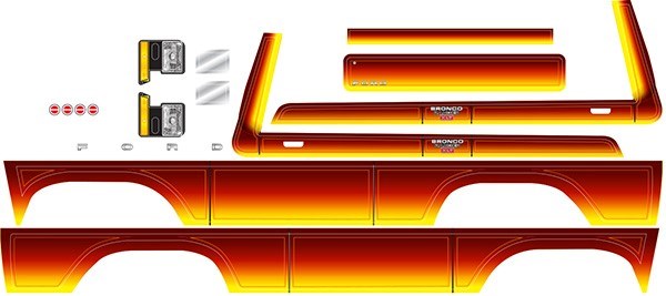 Traxxas 8078 - Decal Sheet Bronco Sunset (fits #8010 body)