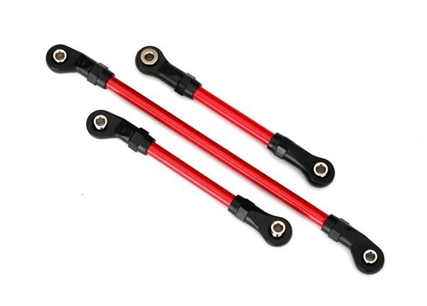 Traxxas 8146R - Steering Link Draglink Panhard Link (Red Powder Coated Steel)