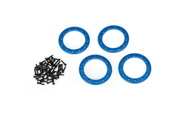 Traxxas 8169X - Beadlock Rings Blue (1.9') (Aluminum) (4)/ 2X10 Cs (48)