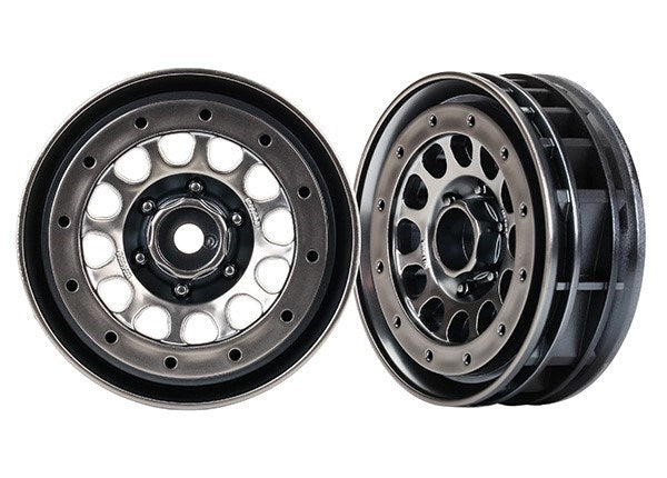 Traxxas 8173 - Wheels Method 105 1.9' (Black Chrome Beadlock) (Beadlock Rings Sold Separately)