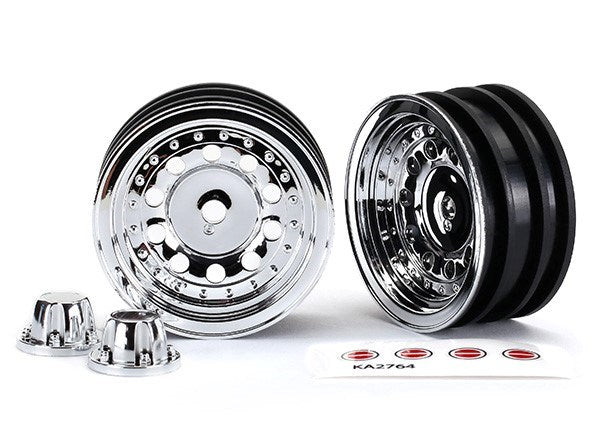 Traxxas 8175 - Wheels 1.9' Chrome (2)/ Center Caps (2)/ Decal Sheet