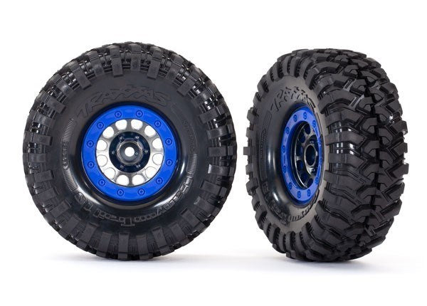 Traxxas 8182 - Method 105 1.9" Blue Beadlock Wheels w/Canyon Trail 1.9" Tires