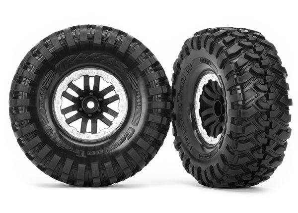 Traxxas 8272X TRX-4 satin beadlock wheels Canyon Trail 1.9 tires) (2)