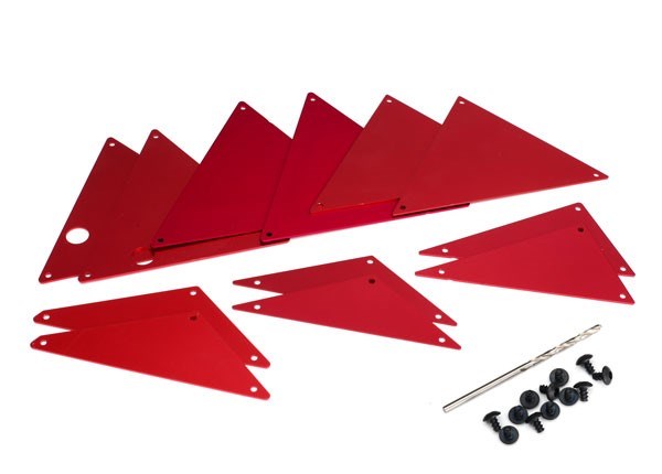 Traxxas 8434R - Tube Chassis Inner Panels Red-Anodized Aluminum