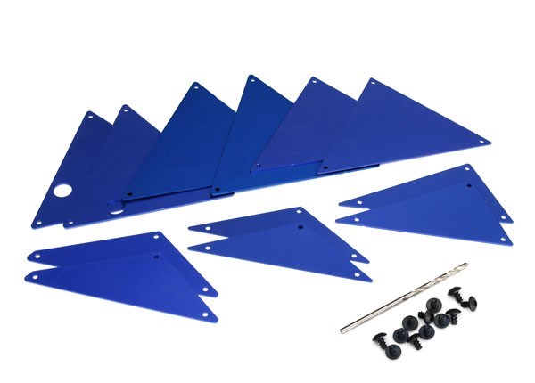 Traxxas 8434X - Tube Chassis Inner Panels Blue-Anodized Aluminum