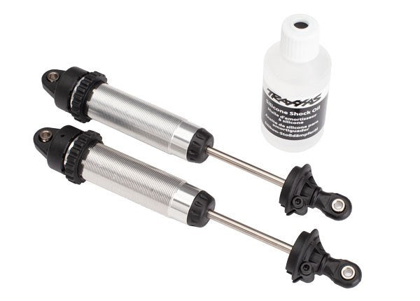 Traxxas 8450 - Shocks Gtr 134Mm Silver Aluminum (Fully Assembled W/O Springs) (Front Threaded) (2)