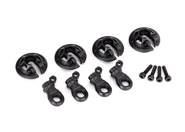 Traxxas 8459 - Spring retainers lower (captured) (4)/ 2.5x10 CS (4)