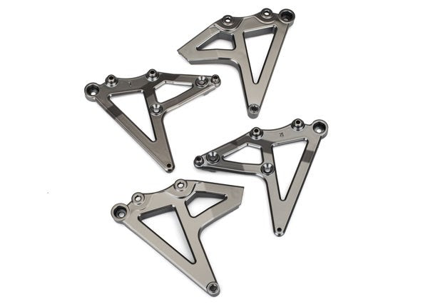 Traxxas 8538X Shock mounts rear (left & right) (satin black chrome-plated)