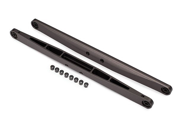 Traxxas 8544A Trailing arm aluminum (dark titanium anodized) (2) (assembled with hollow balls)