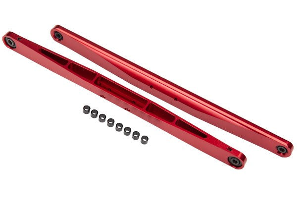 Traxxas 8544R Trailing arm aluminum (red-anodized) (2) (assembled with hollow balls)