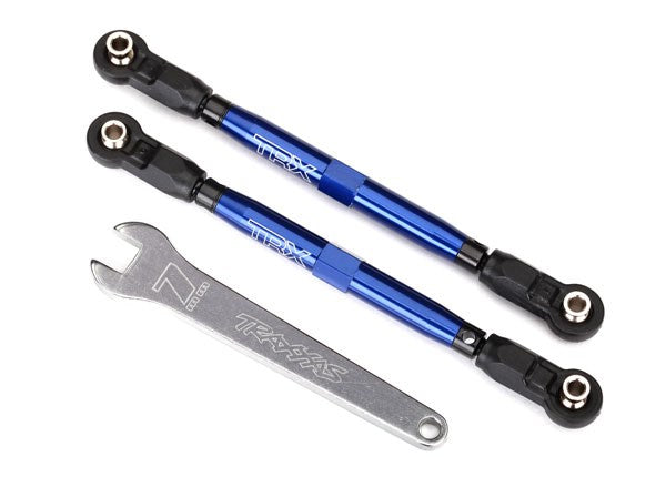 Traxxas 8547X Toe links front For UDR (TUBES blue-anodized) (102mm) (2)