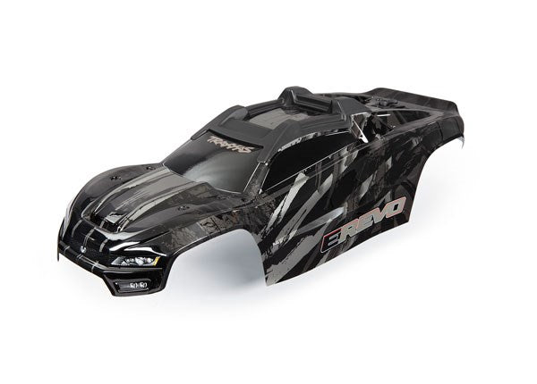 Traxxas 8611R Body E-Revo black (painted decals applied)