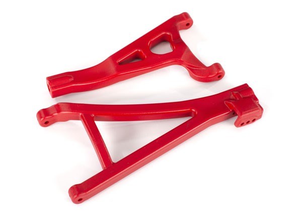 Traxxas 8631R - Suspension arms red front (right) heavy duty (upper (1)/ lower (1))