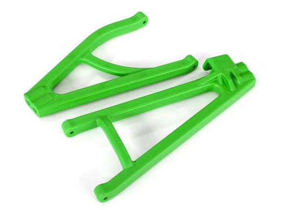 Traxxas 8633G Suspension arms green rear (right) heavy duty adjustable wheelbase (upper (1)/ lower (1))