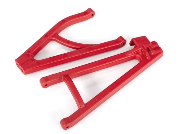 Traxxas 8633R Suspension arms red rear (right) heavy duty adjustable wheelbase (upper (1)/ lower (1))