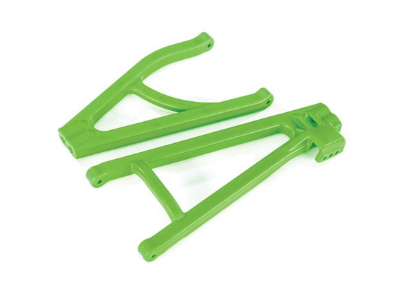 Traxxas 8634G Suspension arms green rear (left) heavy duty adjustable wheelbase (upper (1)/ lower (1))