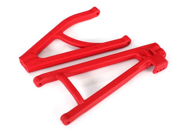 Traxxas 8634R Suspension arms red rear (left) heavy duty adjustable wheelbase (upper (1)/ lower (1))